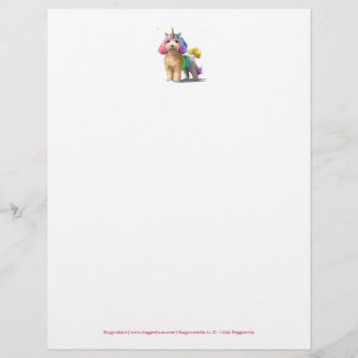 Papier Lettre Unicorn Poodle
