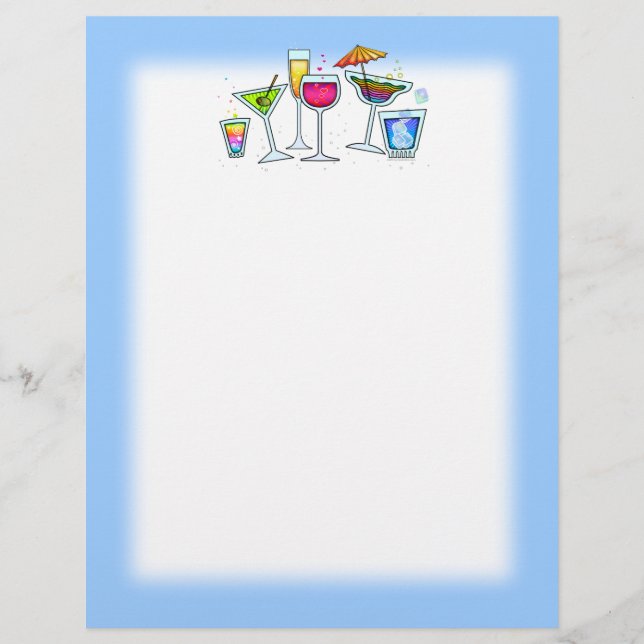 PAPIER LETTRE VERRE COCKTAIL (Devant)