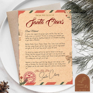 Papier Lettres de Père Noël