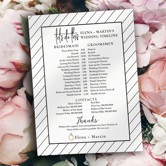 Papier Ligne minimale de texte de mariage du jour de mari (Créateur téléchargé)
