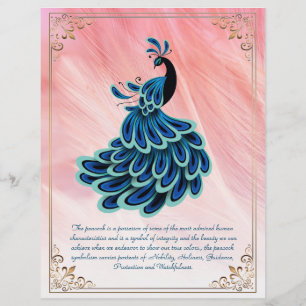 Papier L'image de Peacock personnalisé stationnaire