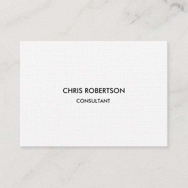 Papier lin Chubby Chic Carte de visite moderne (Devant)
