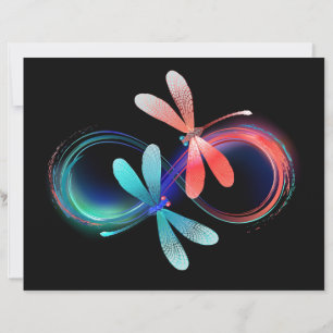 Papier L'infini avec des libellules lumineuses