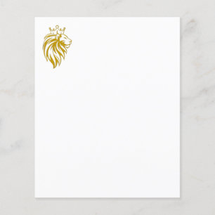 Papier Lion Avec Couronne - Style Or 2