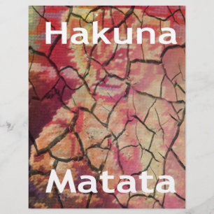 Papier Lion Elégant Terre : Hakuna Matata Design textuel