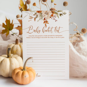 Papier Liste de bébés pour baby showers citrouilles d'aut