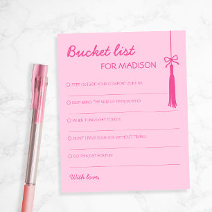 Papier Liste de choses à faire avant de mourir Rose Conse