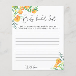 Papier Liste de choses à faire pour Bébé chéri