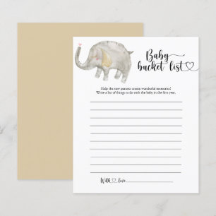 Papier Liste de choses à faire pour bébé éléphant