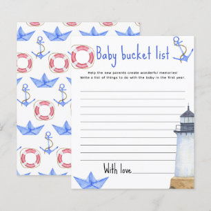Papier Liste de choses à faire pour bébé - Thème marin