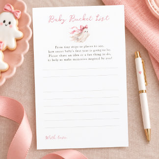 Papier Liste de choses à faire pour la Baby Shower de Lit