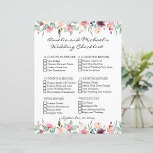 Papier Liste de vérification du Mariage de la Rose de cou