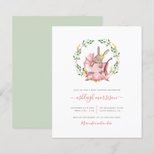 Papier Lit budgétaire bébé fille Baby Shower Sleeping Bun