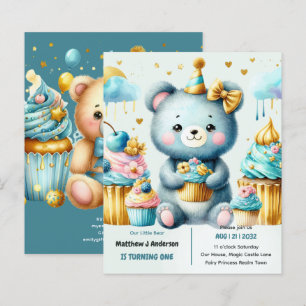 Papier Little Bear Turning ONE - Wild One 1er Anniversair