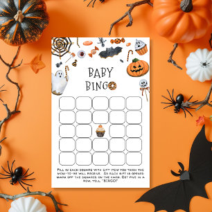 Papier Little Boo Halloween Baby shower Bingo Jeu