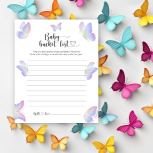Papier Little Butterflies - Liste de seaux pour bébés