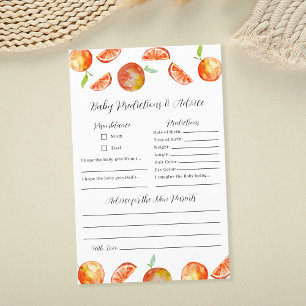 Papier Little Cutie Baby shower Prédictions Conseil Jeu