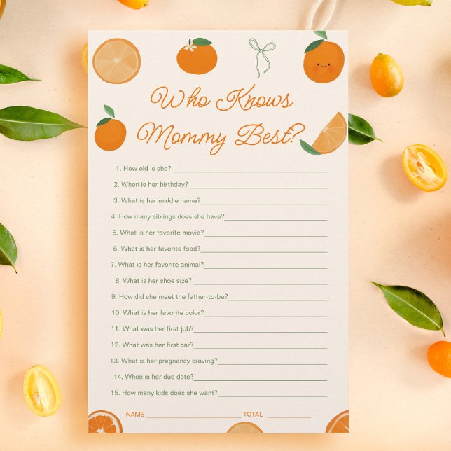 Papier Little Cutie Baby shower Qui Connaît Maman Meilleu (Créateur téléchargé)