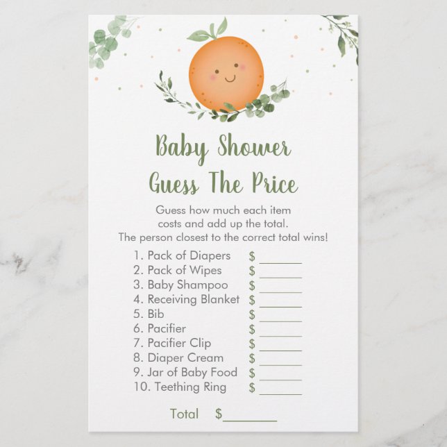 Papier Little Cutie Green Devine Le Prix Baby Game (Devant)