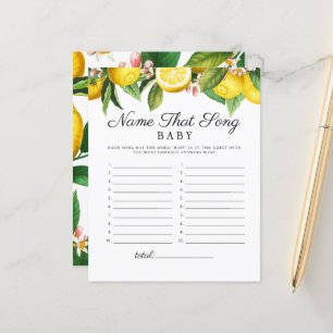 Papier Little Cutie Nom Qui Chanson Baby shower Jeu