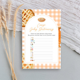 Papier Little Cutie Pie Baby shower Emoji Pictionary Jeu