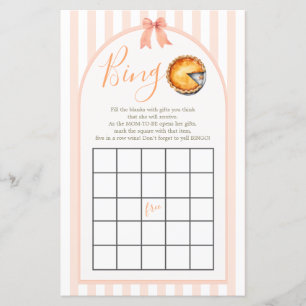 Papier Little Cutie Pie Orange En vichy Bingo Jeu