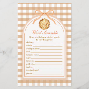 Papier Little Cutie Pie Word Scramble 1er Anniversaire