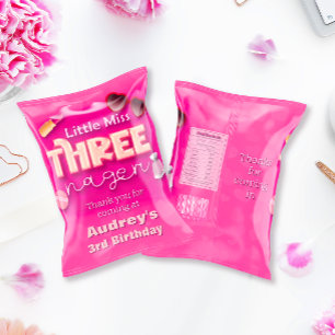 Papier Little Miss Threenager - Girl 3rd Chip Bag Wrapper