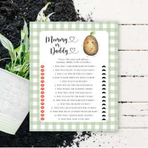 Papier Little Potato - maman ou papa jeu de baby shower