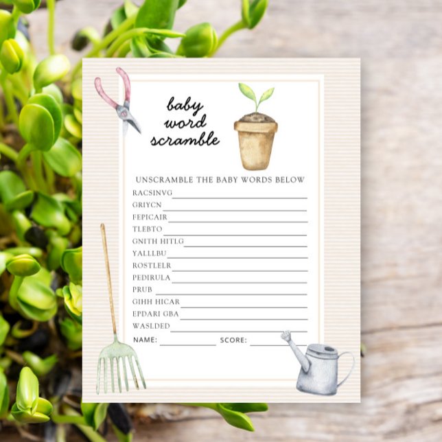 Papier Little sprout - Baby Word Scramble Jeu (Créateur téléchargé)