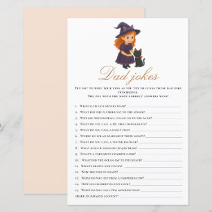 Papier Little Witch Baby shower Papa plaisante Activité J