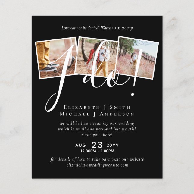 Papier Livestreaming Wedding Invite - Regardez-Nous Dire  (Devant)