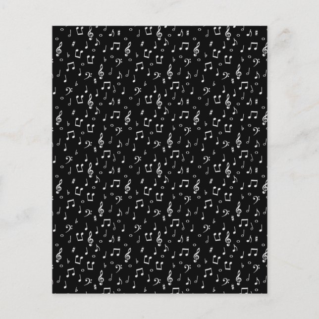 Papier Livre arrière - plan de musique noir et blanc (Devant)