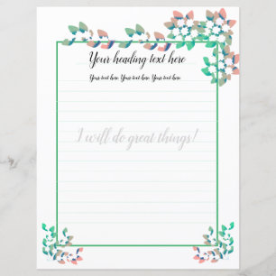 Papier Livre blanc Jasmine Floral