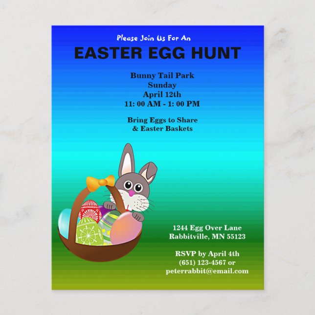 Papier Livre de chasse aux oeufs peints et lapin de Pâque (Devant)