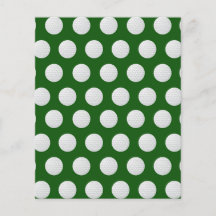 Livre de Golf - Green Golf Ball Motif