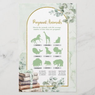 Papier Livre de verdure Jeux d'animaux enceintes