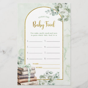 Papier Livre d'histoire de verdure Guess The Baby Food Ga