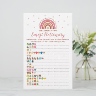 Papier Livre pour enfants Emoji Pictionary Jeu Boho Arc-e