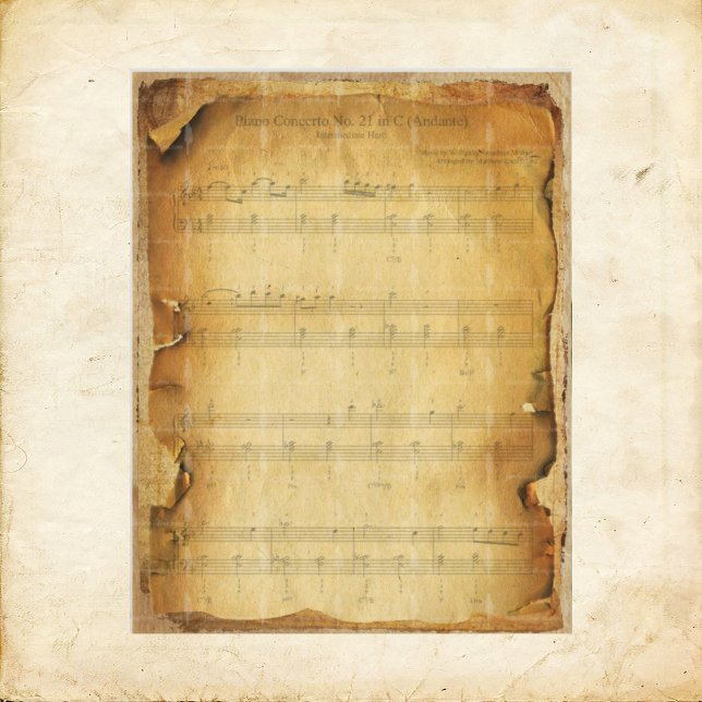 Papier Livre vintage Grungy Mozart (Créateur téléchargé)