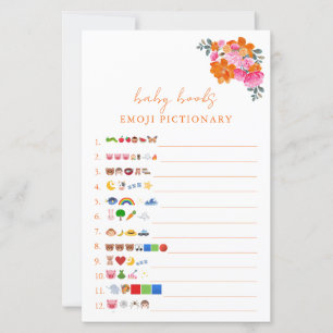 Papier Livres pour bébés rose et orange Emoji Pictionary 