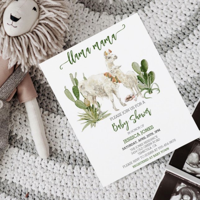 Papier Llama Mama Budget du Baby shower Fiesta Cactus (Créateur téléchargé)