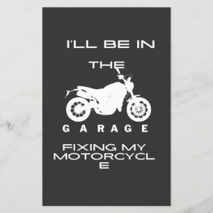 Papier l'll Be In The Garage réparant mon T-Shirt de moto