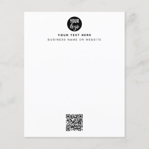 Papier Logo d'entreprise QR Code Moderne Minimaliste Blan