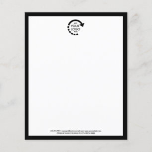 Papier Logo personnalisé Entreprise Noir moderne