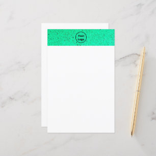 Papier Logo personnalisé Impression de surface brute turq