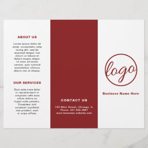 Papier Logo Professionnel Simple Bourgogne Tripli Brochur