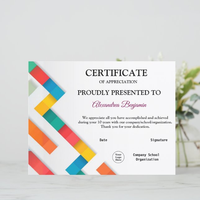 Papier logo rouge or Apprécier Réalisation  (Debout devant)