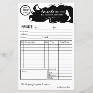 Papier Longue liste des femmes de cheveux noirs