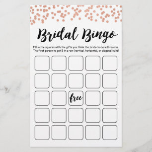 Papier Loto de mariage Jeu de Baby Shower et de l'enterre